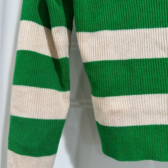 J. Crew Rugby Stripe Cropped Ribbed Sweater - Picture 7 of 8